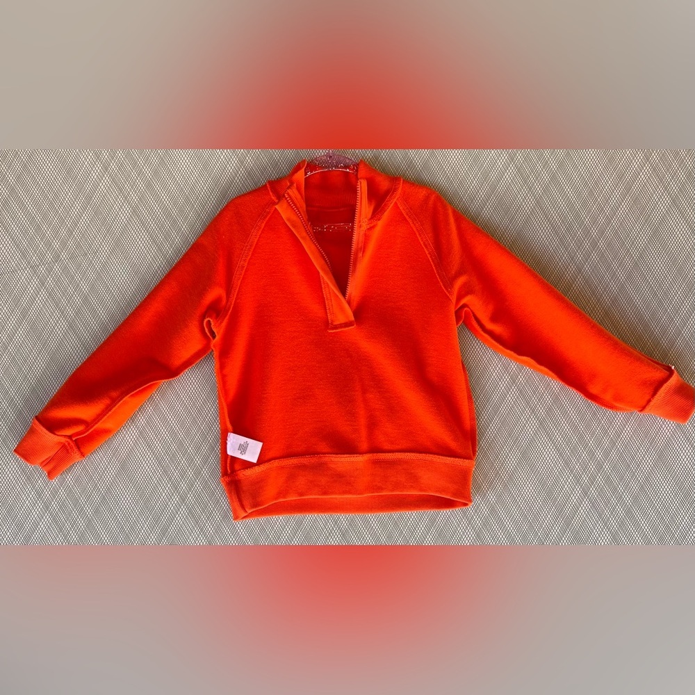 Janie and Jack - Girls half-zip sweatshirt swirl sleeve accents (Size 4) NWT - Picture 5 of 8